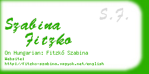 szabina fitzko business card